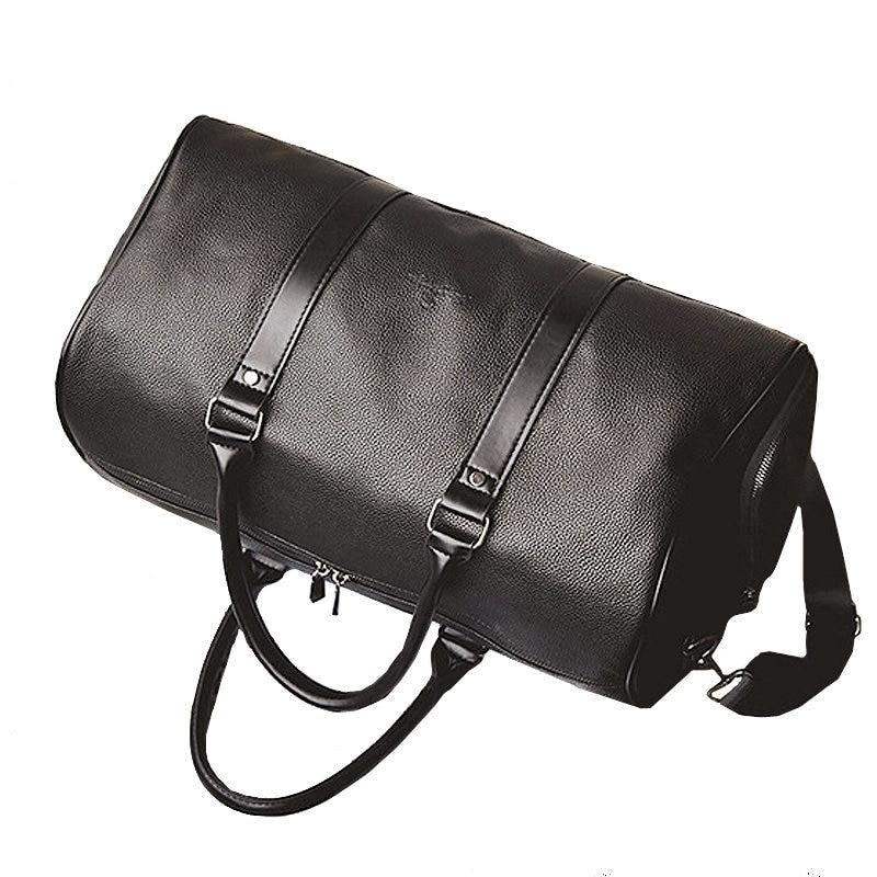 Pebbled Leather Weekend Bag | Stylish Travel Bags | Best Leather Duffle Bag - Spectral Body ...