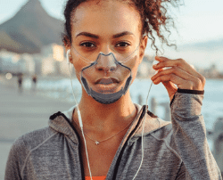 air purifying face mask article