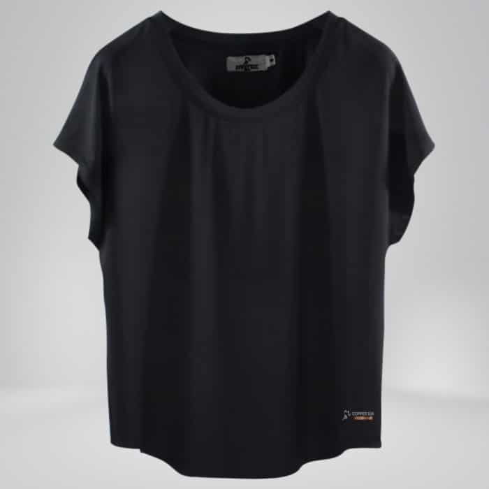 Womens Copper fabric black shirt