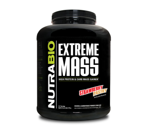 NutraBio Extreme Mass Strawberry Pastry Protein main