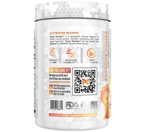 Nutra Innovations Pump Therapy Peach Mango Caffine Free Pre Workout2